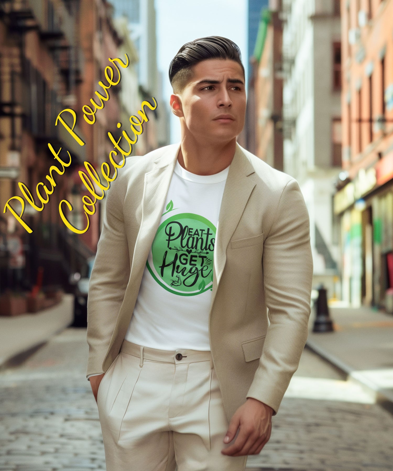 Plant-Power Unisex Tee Haven: Vegan Fashion Finds - Happiness A Click Away