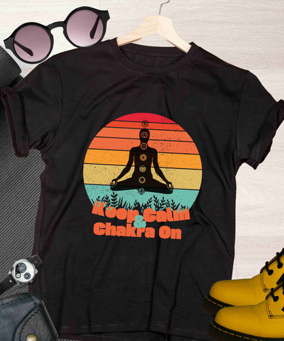 Keep Calm and Chakra On -Unisex Crewneck T-shirt