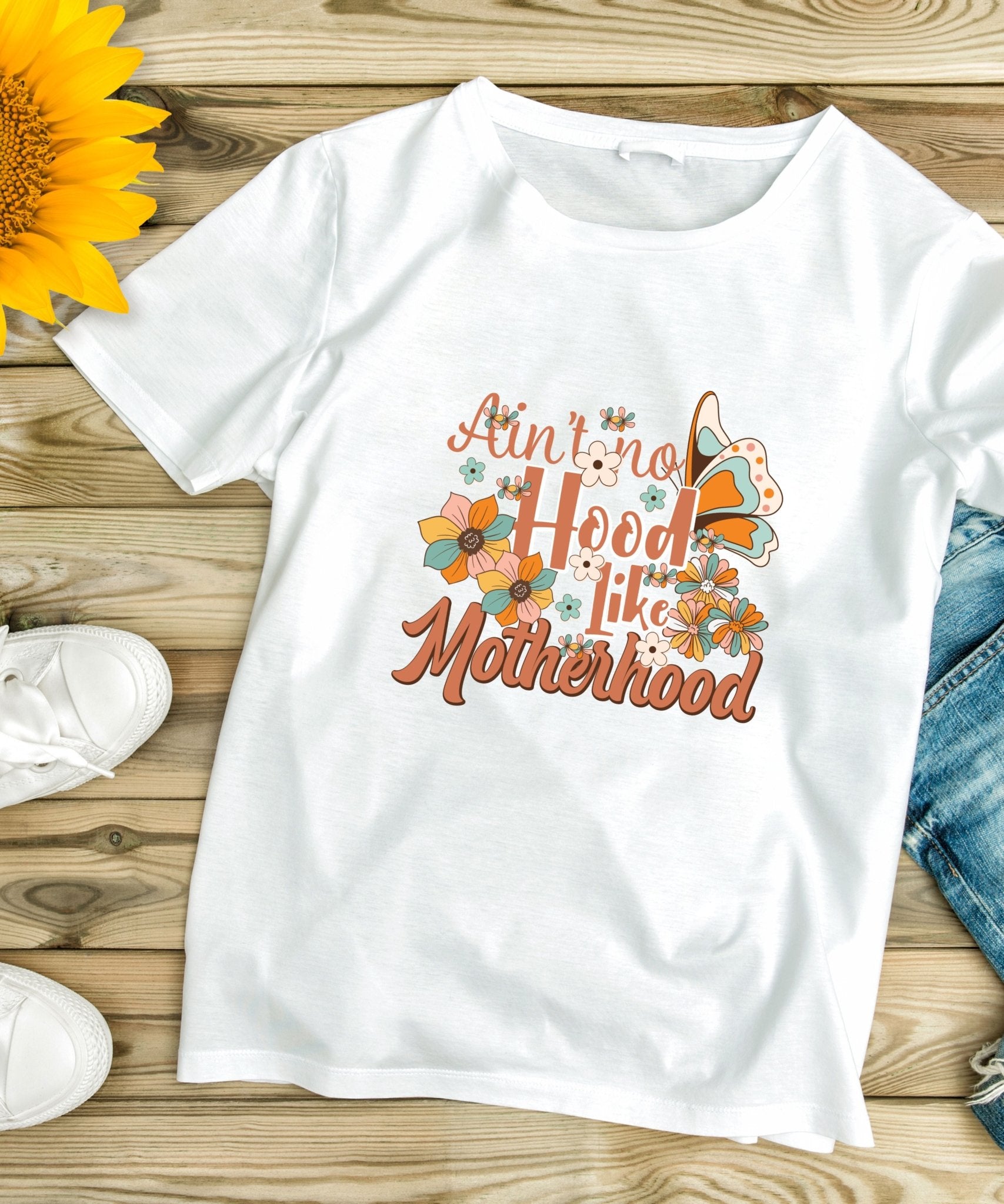 Ain't No Hood Like Motherhood Unisex Crewneck T-shirt - Happiness A Click Away