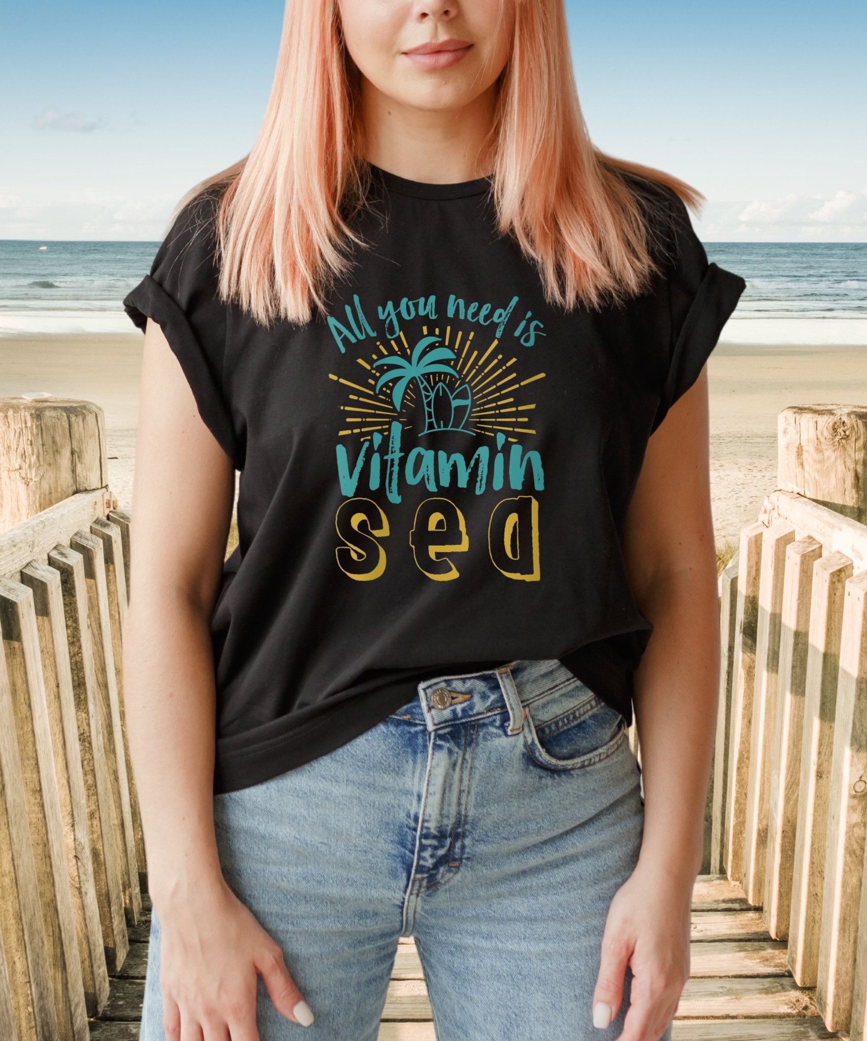 All You Need is Vitamin Sed Unisex Crewneck T-shirt, Summer Collection - Happiness A Click Away