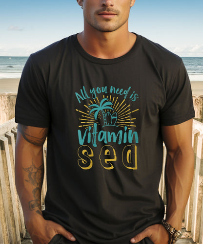 All You Need is Vitamin Sed Unisex Crewneck T-shirt, Summer Collection - Happiness A Click Away