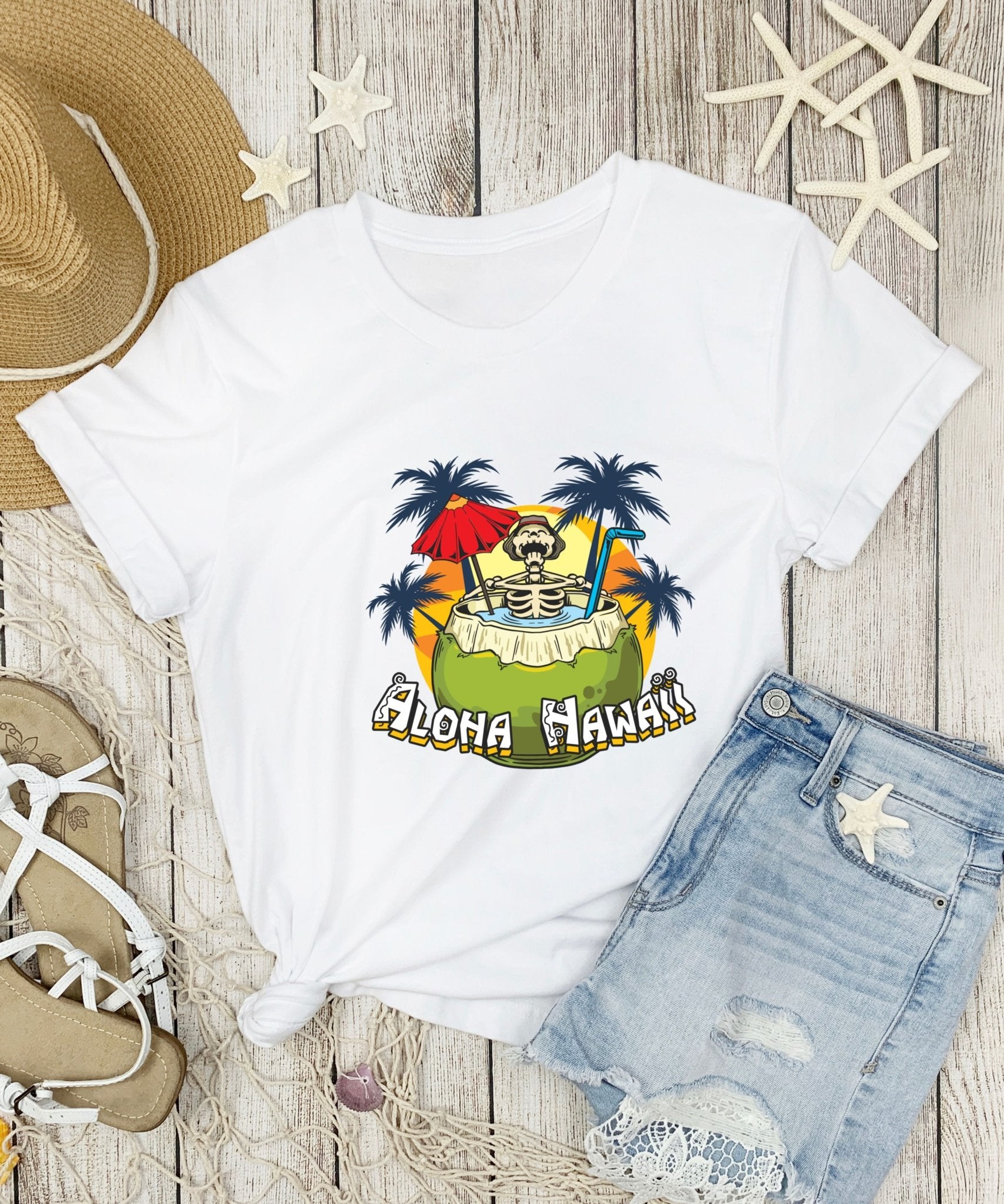 Aloha Hawaii Unisex Crewneck T-shirt - Happiness A Click Away