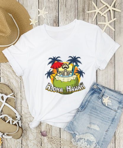 Aloha Hawaii Unisex Crewneck T-shirt - Happiness A Click Away