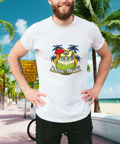 Aloha Hawaii Unisex Crewneck T-shirt, Summer Collection - Happiness A Click Away