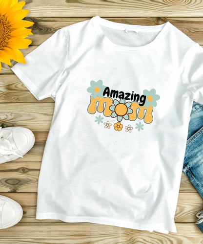 Amazing Mom Unisex Crewneck T-shirt - Happiness A Click Away