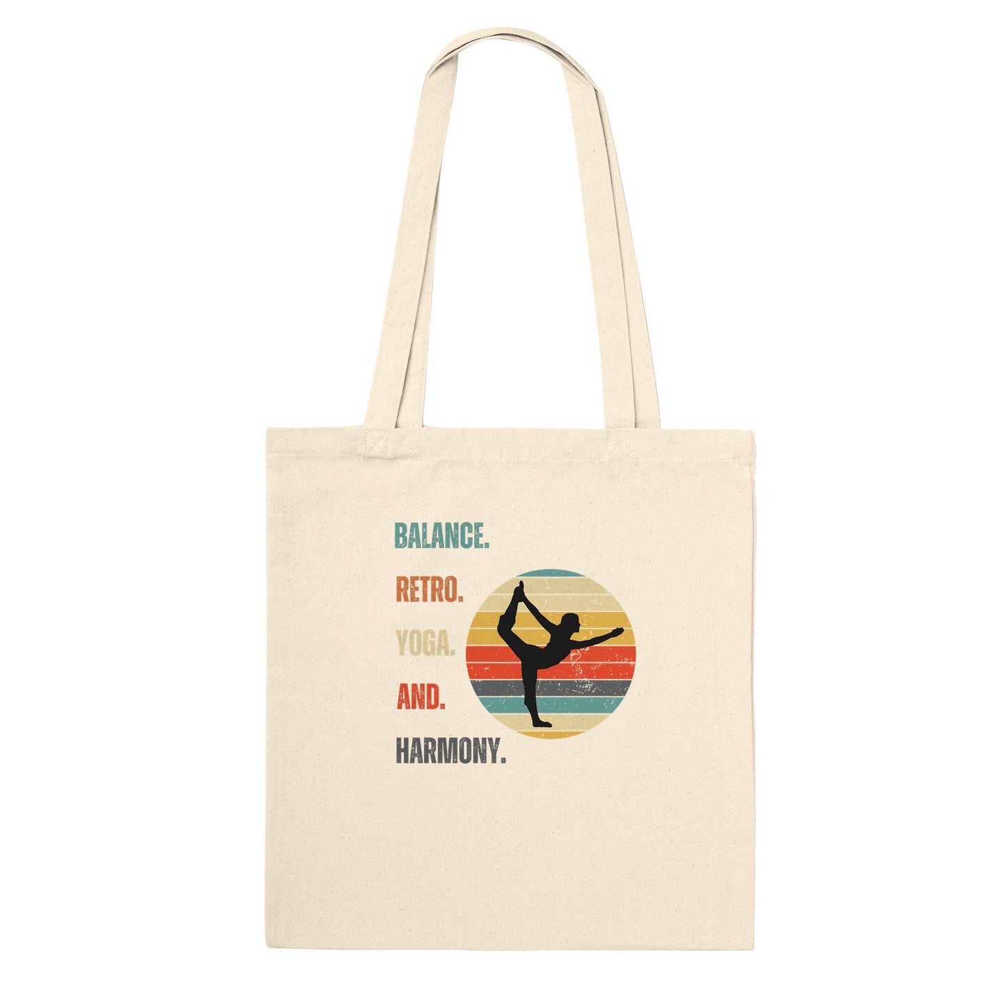 Balance, Retro, Yoga, Harmony - Classic Tote Bag - Happiness A Click Away