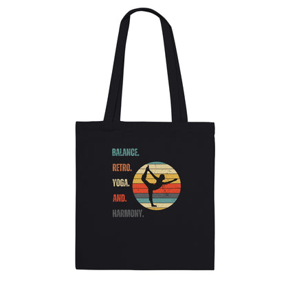 Balance, Retro, Yoga, Harmony - Classic Tote Bag - Happiness A Click Away