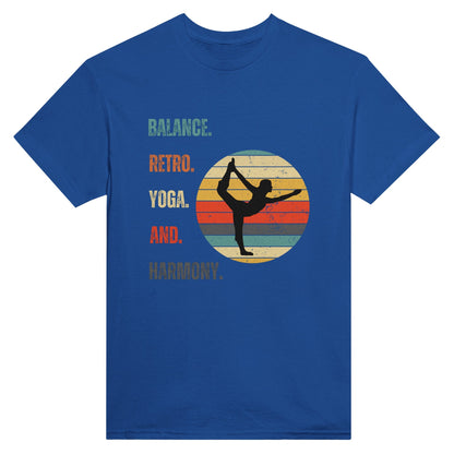 Balance, Retro, Yoga, Harmony Heavyweight Unisex Crewneck T-shirt - Happiness A Click Away