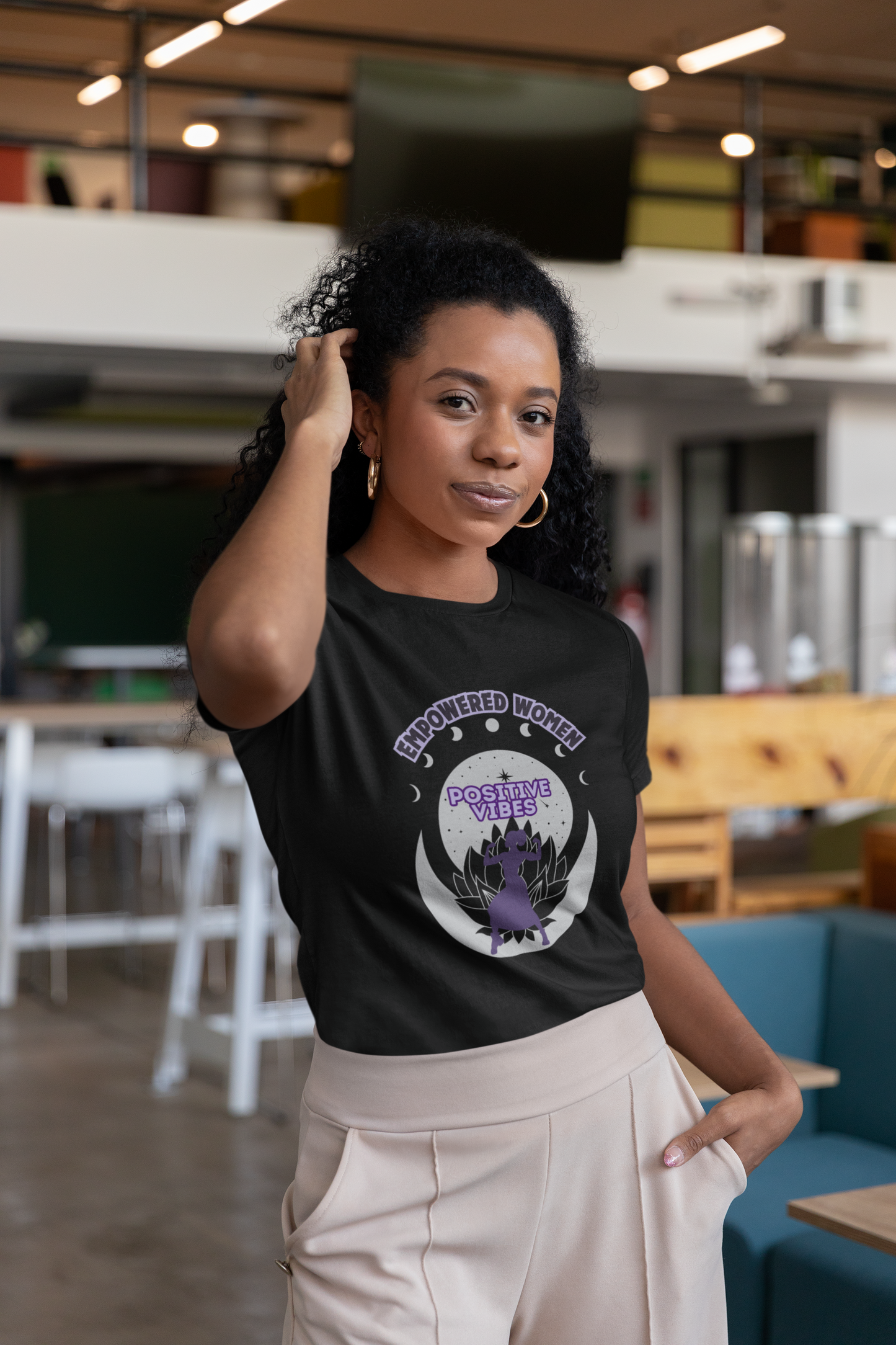 Empowered Women, Positive Vibes -Unisex Crewneck T-shirt, Wildflower Women