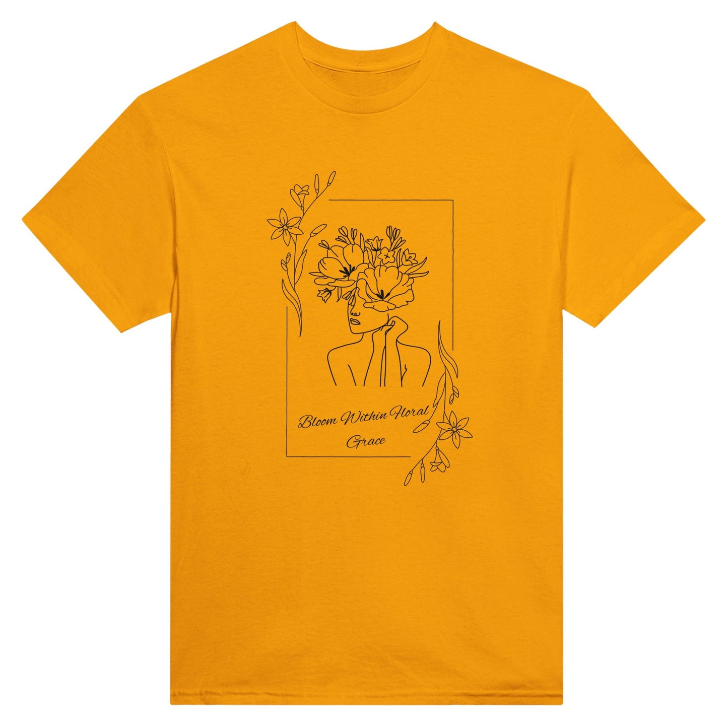 Bloom Within Floral Grace -Unisex Crewneck T-shirt, Celebrating Women - Happiness A Click Away