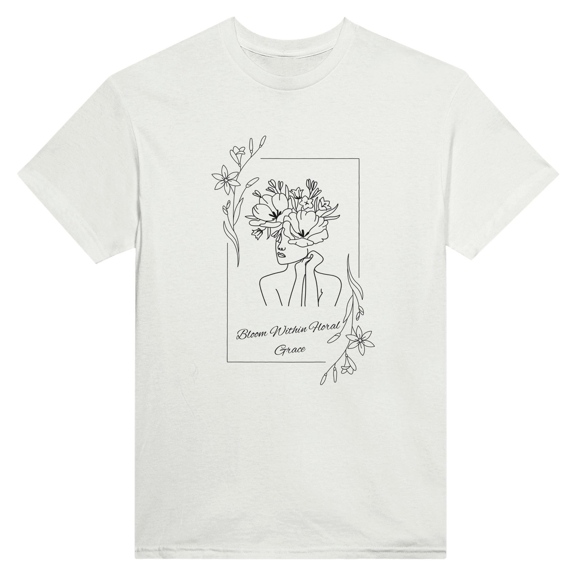 Bloom Within Floral Grace -Unisex Crewneck T-shirt, Celebrating Women - Happiness A Click Away