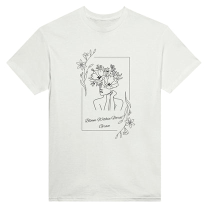 Bloom Within Floral Grace -Unisex Crewneck T-shirt, Celebrating Women - Happiness A Click Away