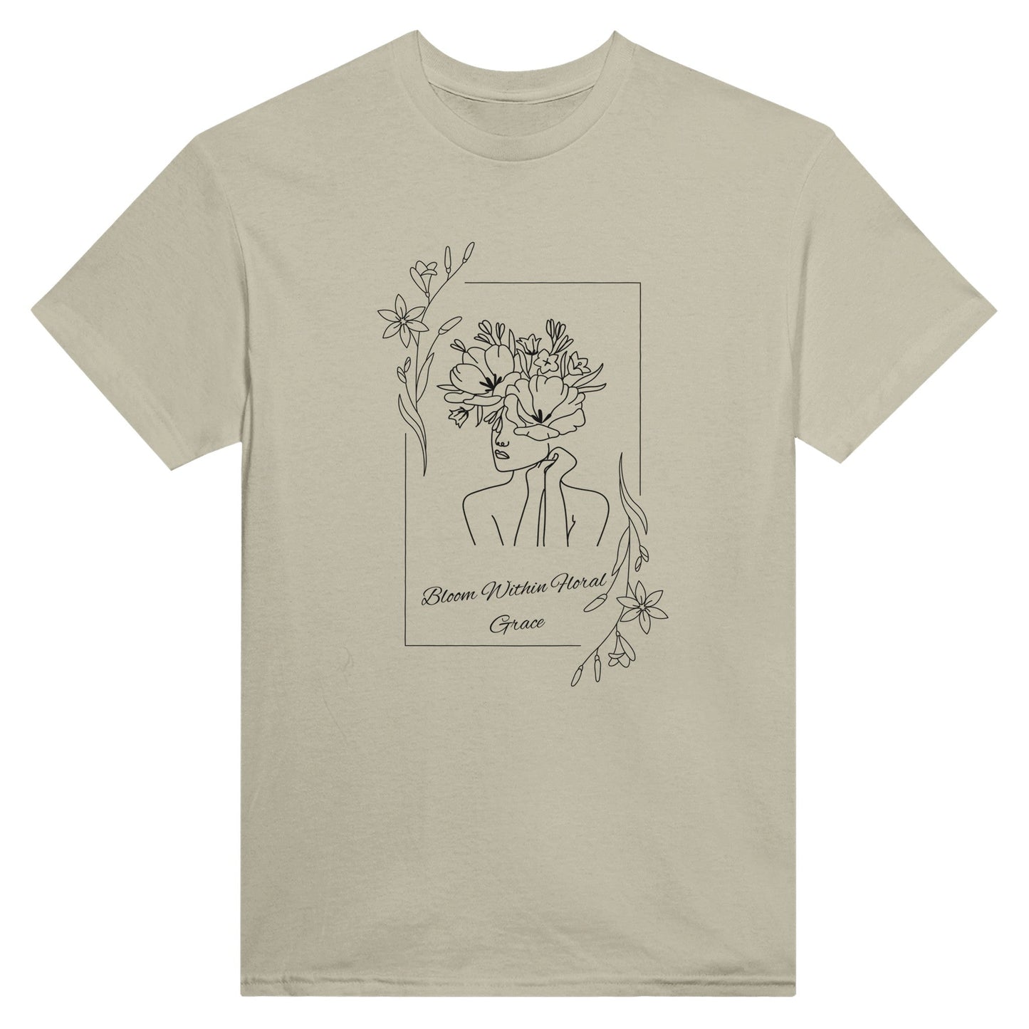 Bloom Within Floral Grace -Unisex Crewneck T-shirt, Celebrating Women - Happiness A Click Away