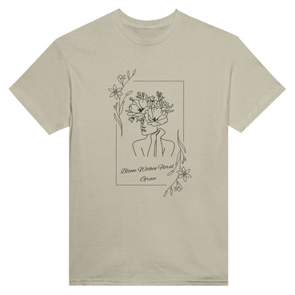 Bloom Within Floral Grace -Unisex Crewneck T-shirt, Celebrating Women - Happiness A Click Away