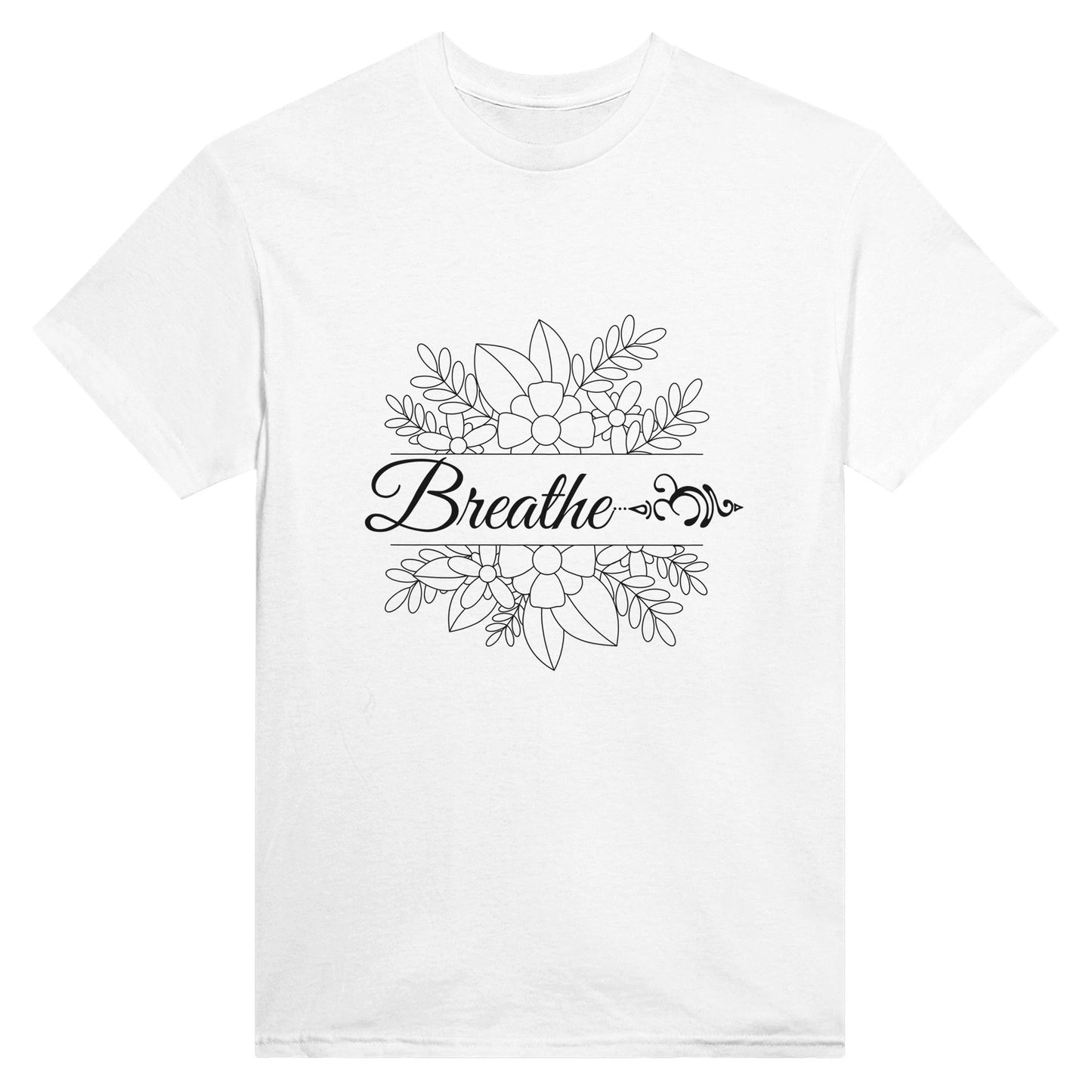 Breathe - Heavyweight Unisex Crewneck T-shirt - Happiness A Click Away