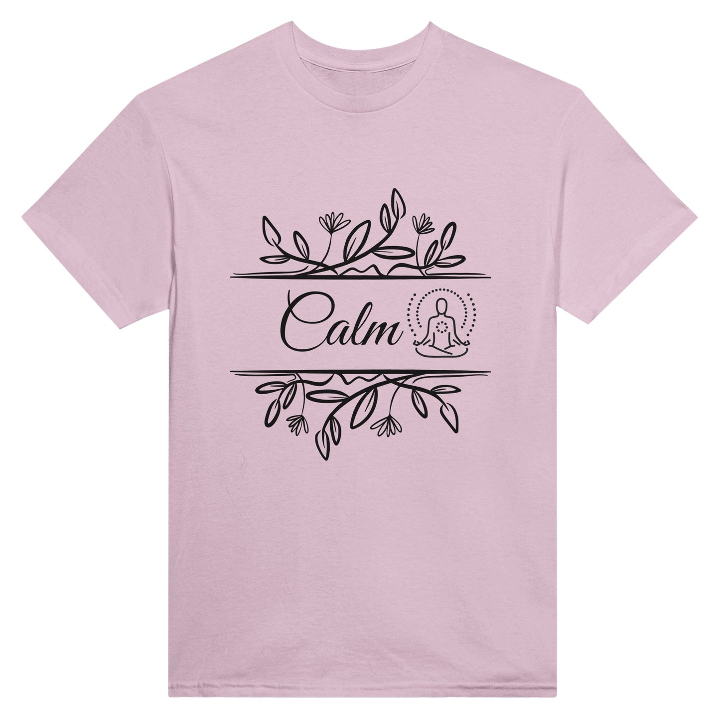 Calm - Heavyweight Unisex Crewneck T-shirt - Happiness A Click Away