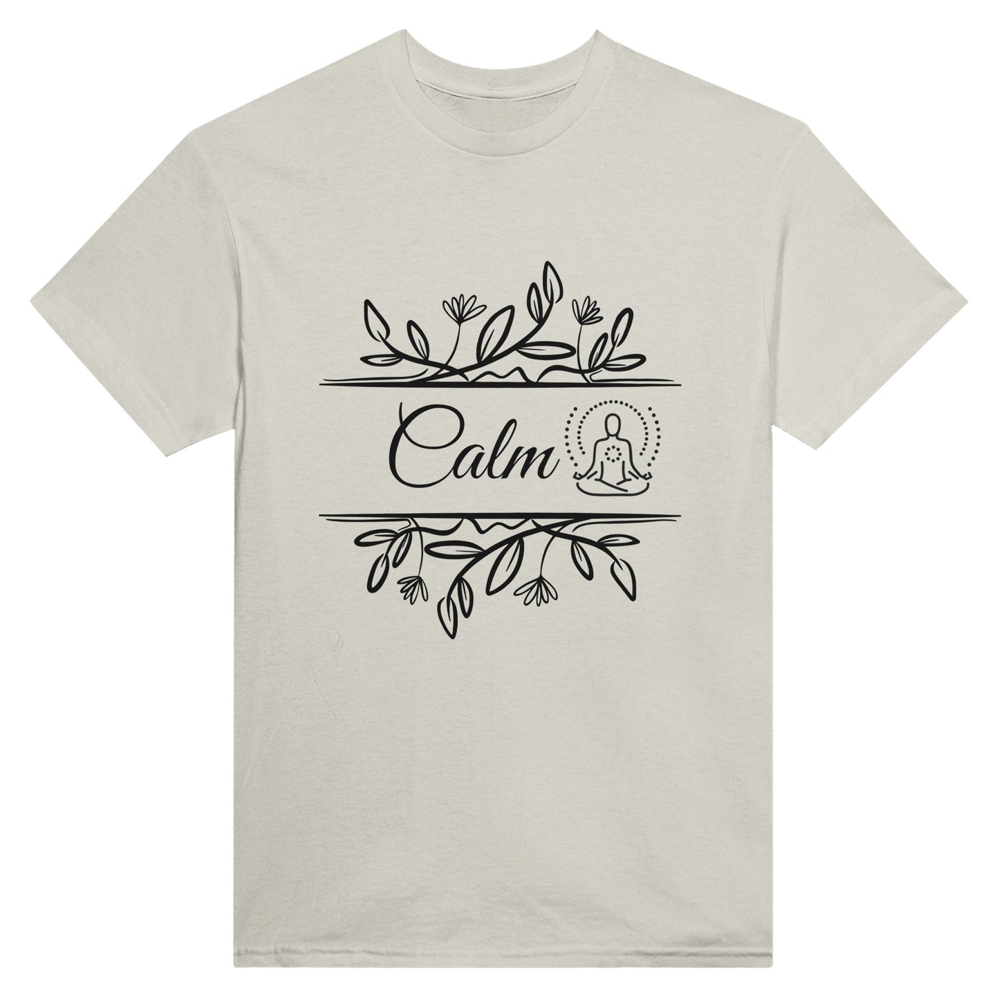 Calm - Heavyweight Unisex Crewneck T-shirt - Happiness A Click Away