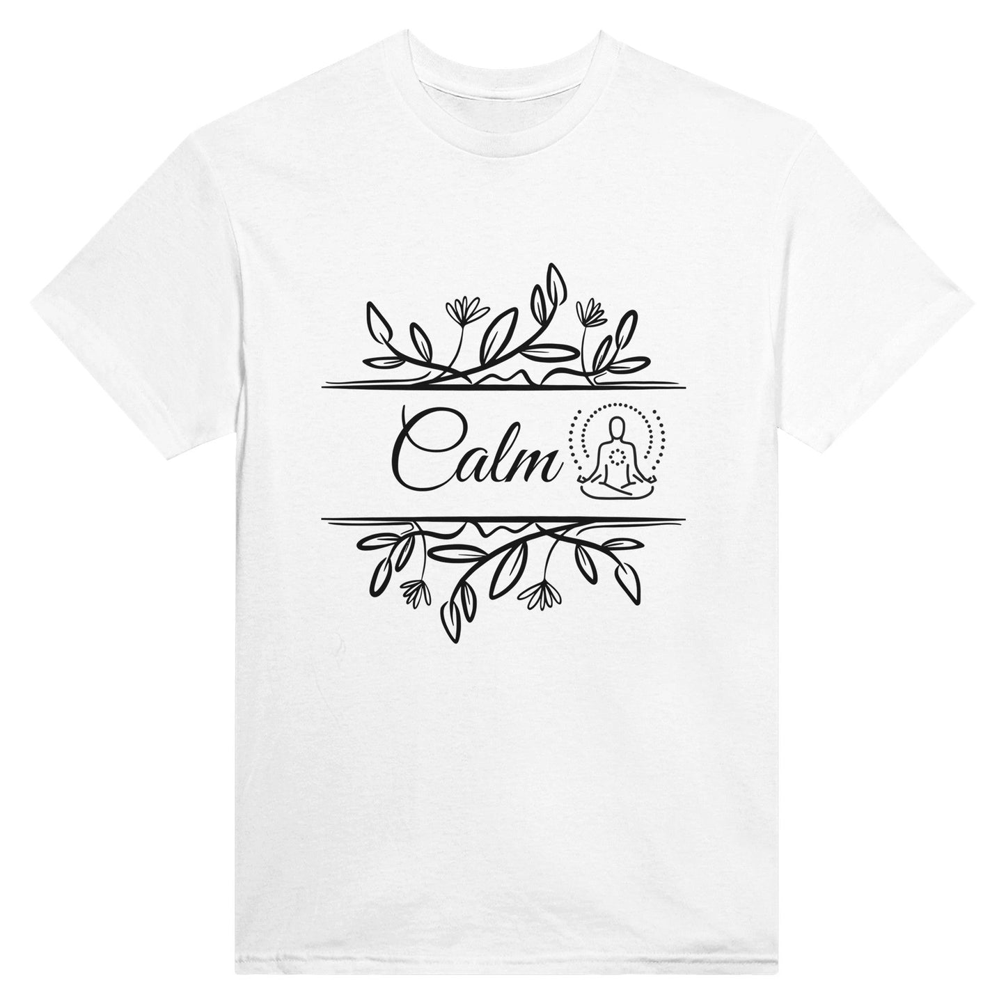 Calm - Heavyweight Unisex Crewneck T-shirt - Happiness A Click Away