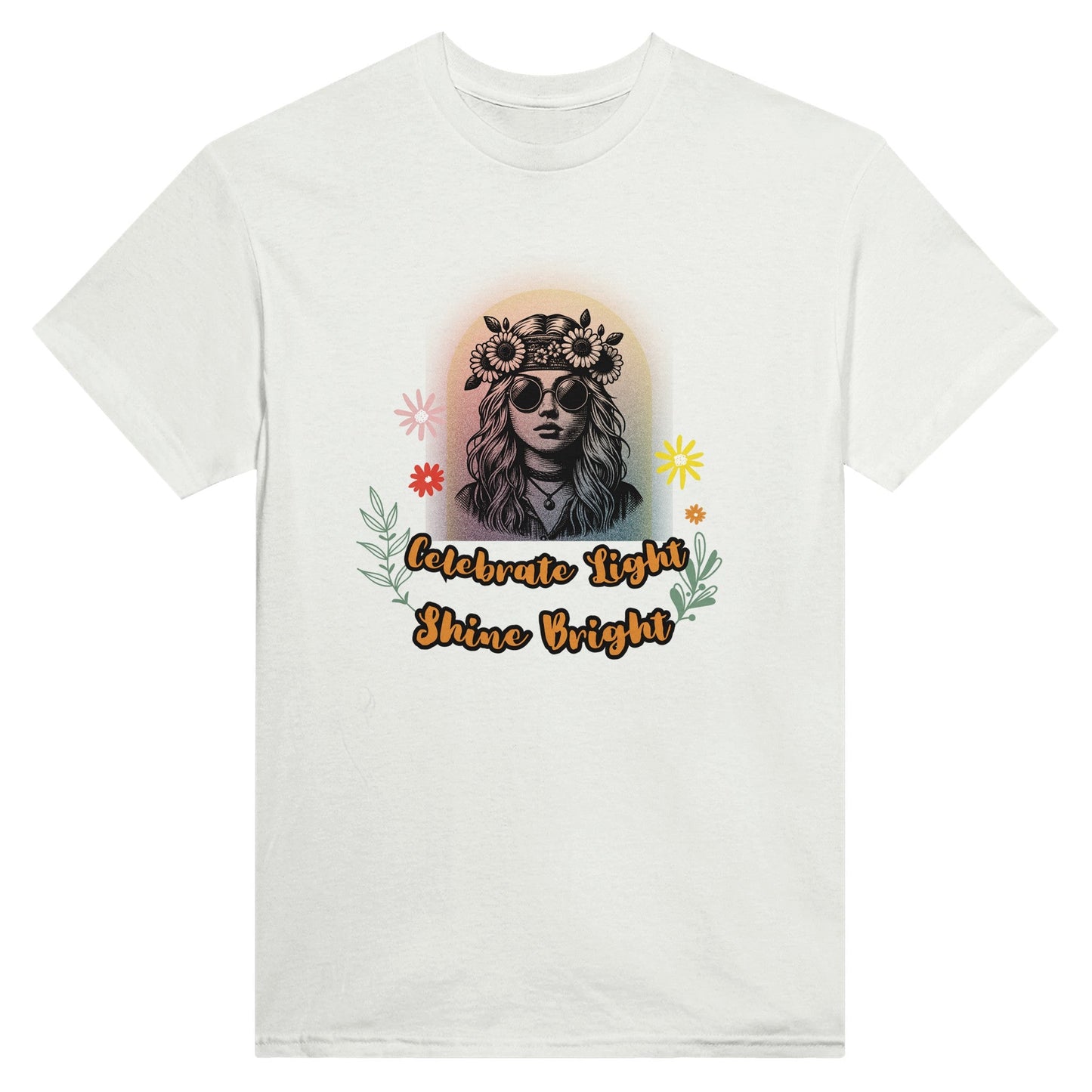 Celebrate Light, Shine Bright -Unisex Crewneck T-shirt, Celebrating Women - Happiness A Click Away