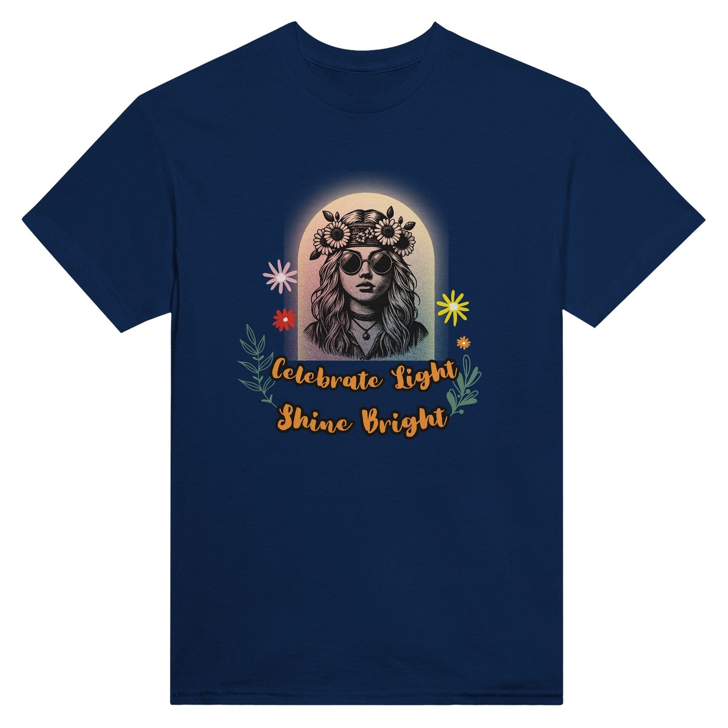 Celebrate Light, Shine Bright -Unisex Crewneck T-shirt, Celebrating Women - Happiness A Click Away