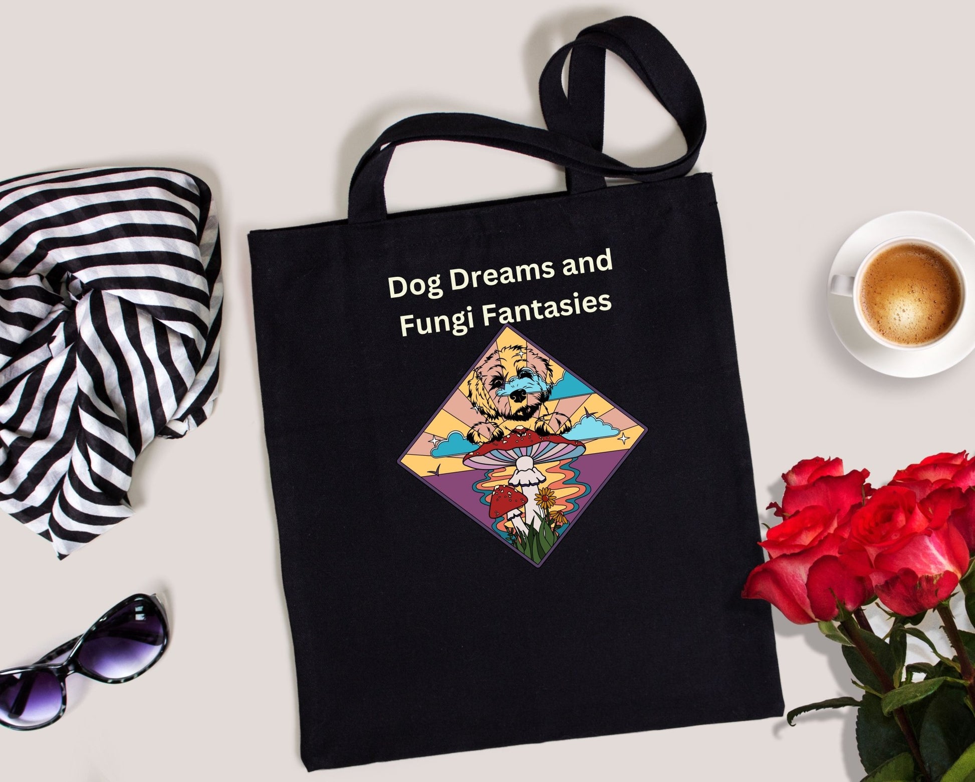 Dog Dreams and Fungi Fantasies - Classic Tote Bag - Happiness A Click Away