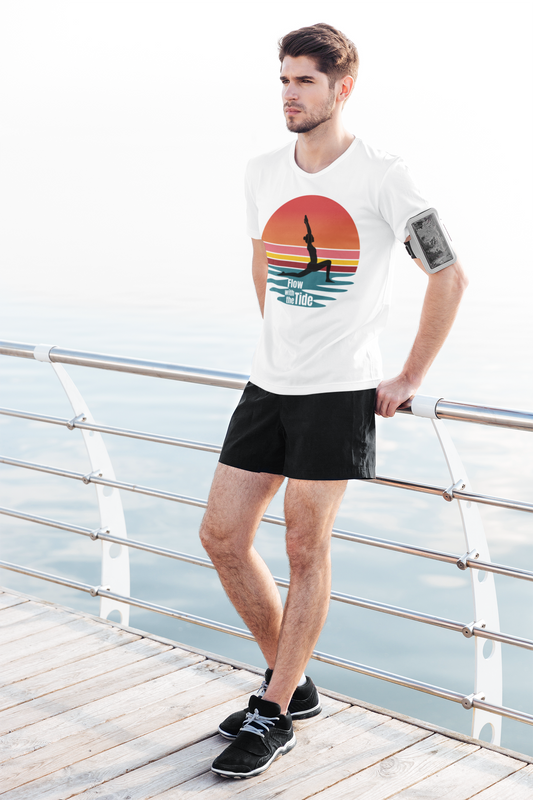 Flow with the Tide Unisex Crewneck T-Shirt - Yoga Retro Collection