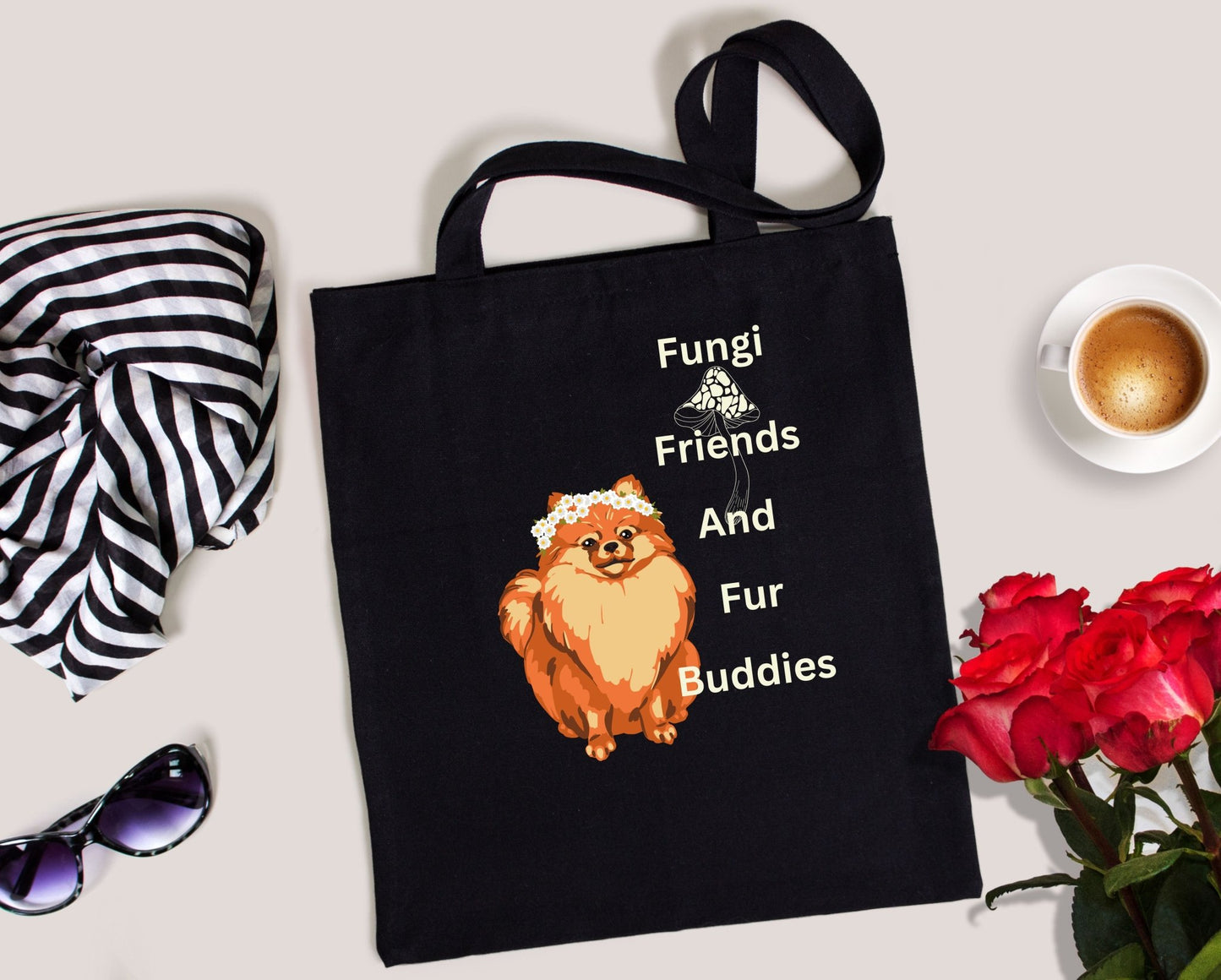 Fungi friends and fur buddies - Classic Tote Bag - Happiness A Click Away