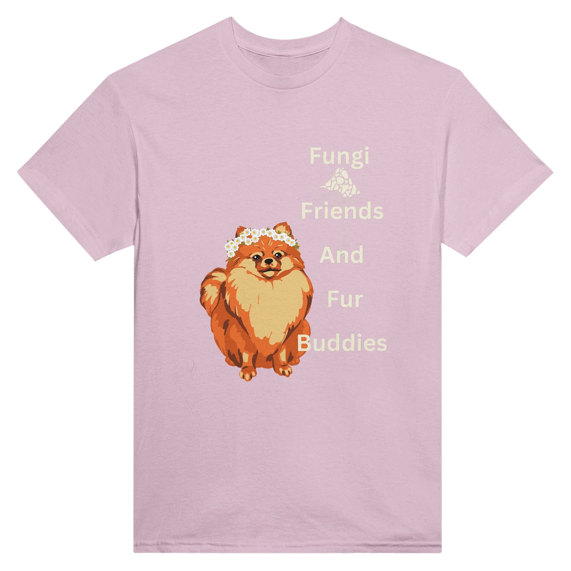 Fungi friends and fur buddies Heavyweight Unisex Crewneck T-shirt - Happiness A Click Away