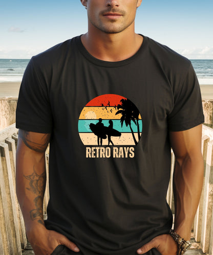 Groovy Summer Rays Top Retro Inspired Crewneck Tee, Summer Collection - Happiness A Click Away