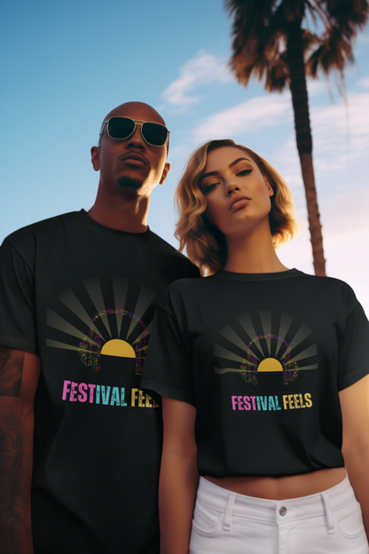 Festival Feels Unisex T-shirt for Summer Celebrations and Music Festivals