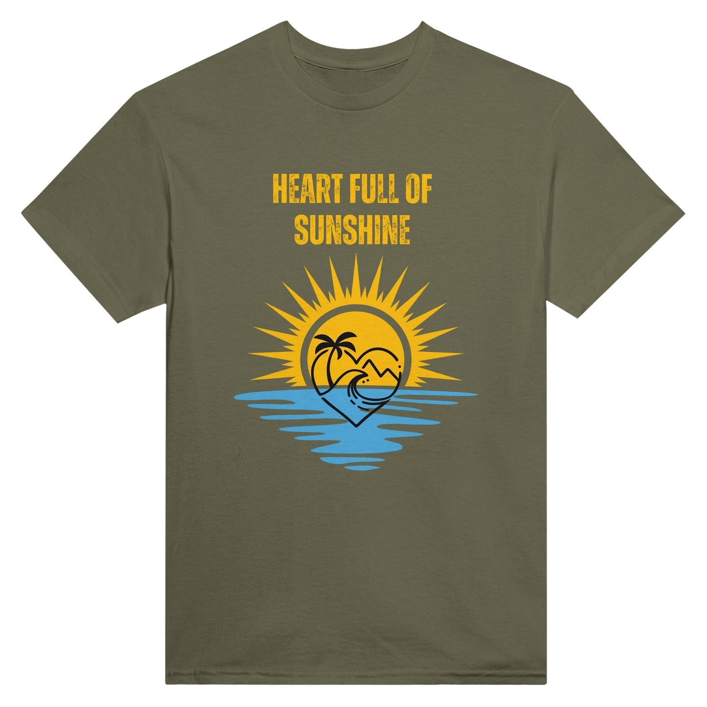 Heart Full of Sunshine Unisex Crewneck T - shirt - Spread Sunshine Everywhere, Summer Collection - Happiness A Click Away