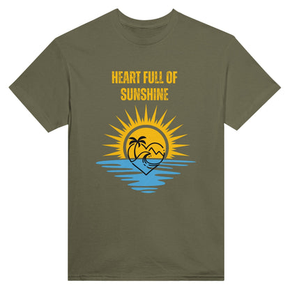 Heart Full of Sunshine Unisex Crewneck T - shirt - Spread Sunshine Everywhere, Summer Collection - Happiness A Click Away