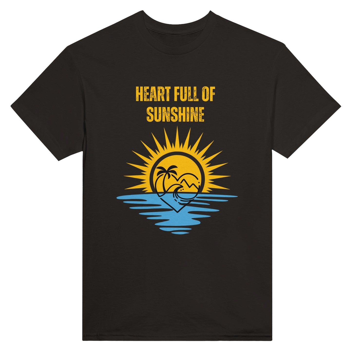 Heart Full of Sunshine Unisex Crewneck T - shirt - Spread Sunshine Everywhere, Summer Collection - Happiness A Click Away