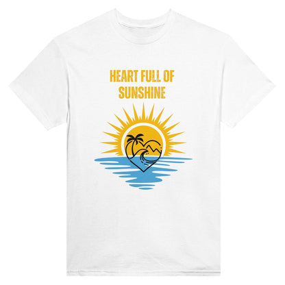 Heart Full of Sunshine Unisex Crewneck T - shirt - Spread Sunshine Everywhere, Summer Collection - Happiness A Click Away