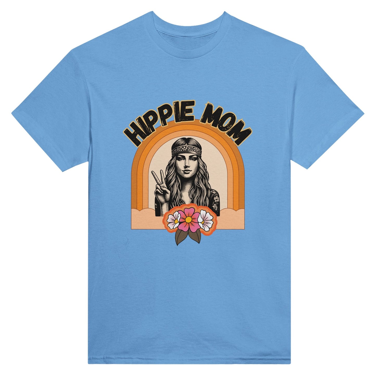 Hippie Mom Unisex Crewneck T-shirt - Happiness A Click Away