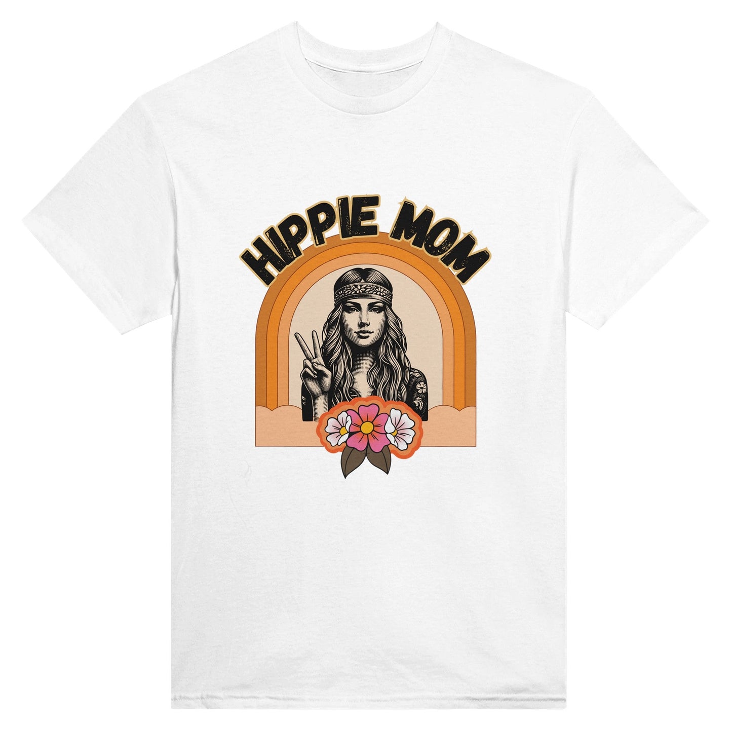 Hippie Mom Unisex Crewneck T-shirt - Happiness A Click Away