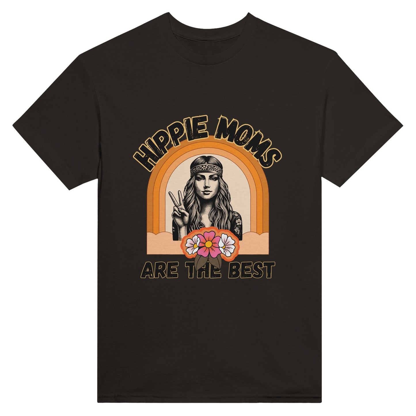 Hippie Moms Are the Best Unisex Crewneck T-shirt - Happiness A Click Away