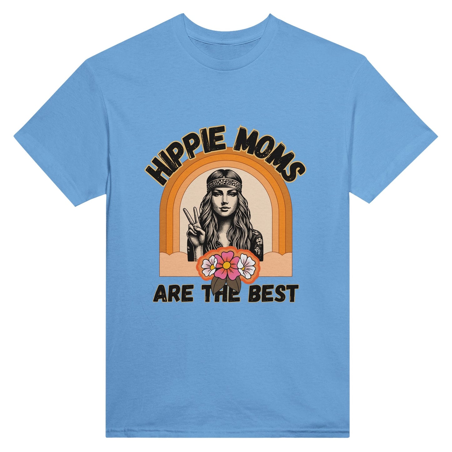 Hippie Moms Are the Best Unisex Crewneck T-shirt - Happiness A Click Away