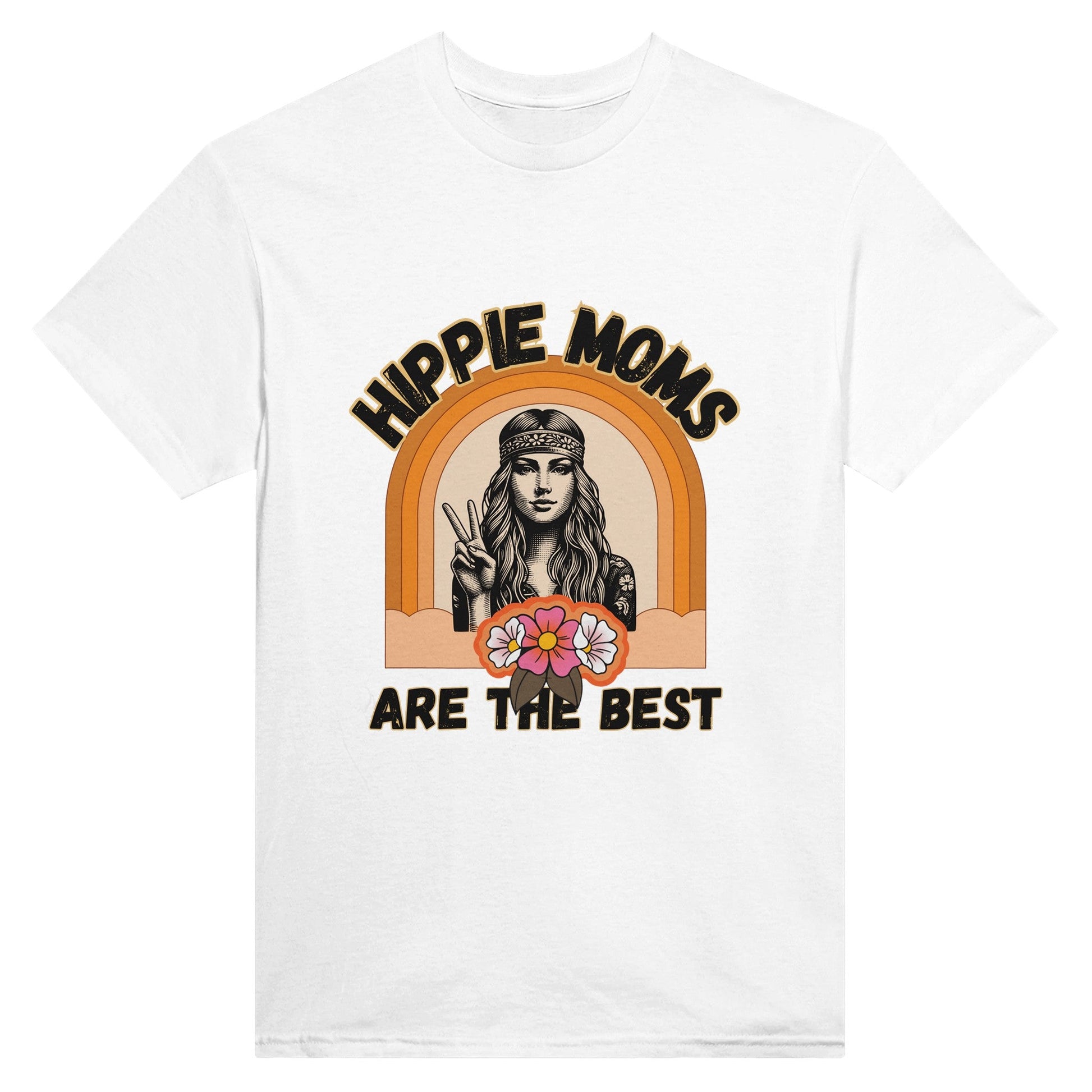 Hippie Moms Are the Best Unisex Crewneck T-shirt - Happiness A Click Away