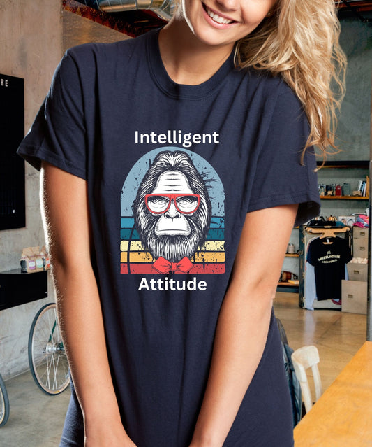 Intelligent Attitude Unisex Crewneck T - shirt, Expressions of the Day - Happiness A Click Away