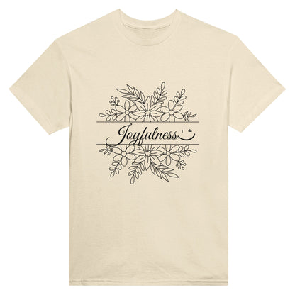 Joyfulness - Heavyweight Unisex Crewneck T-shirt - Happiness A Click Away