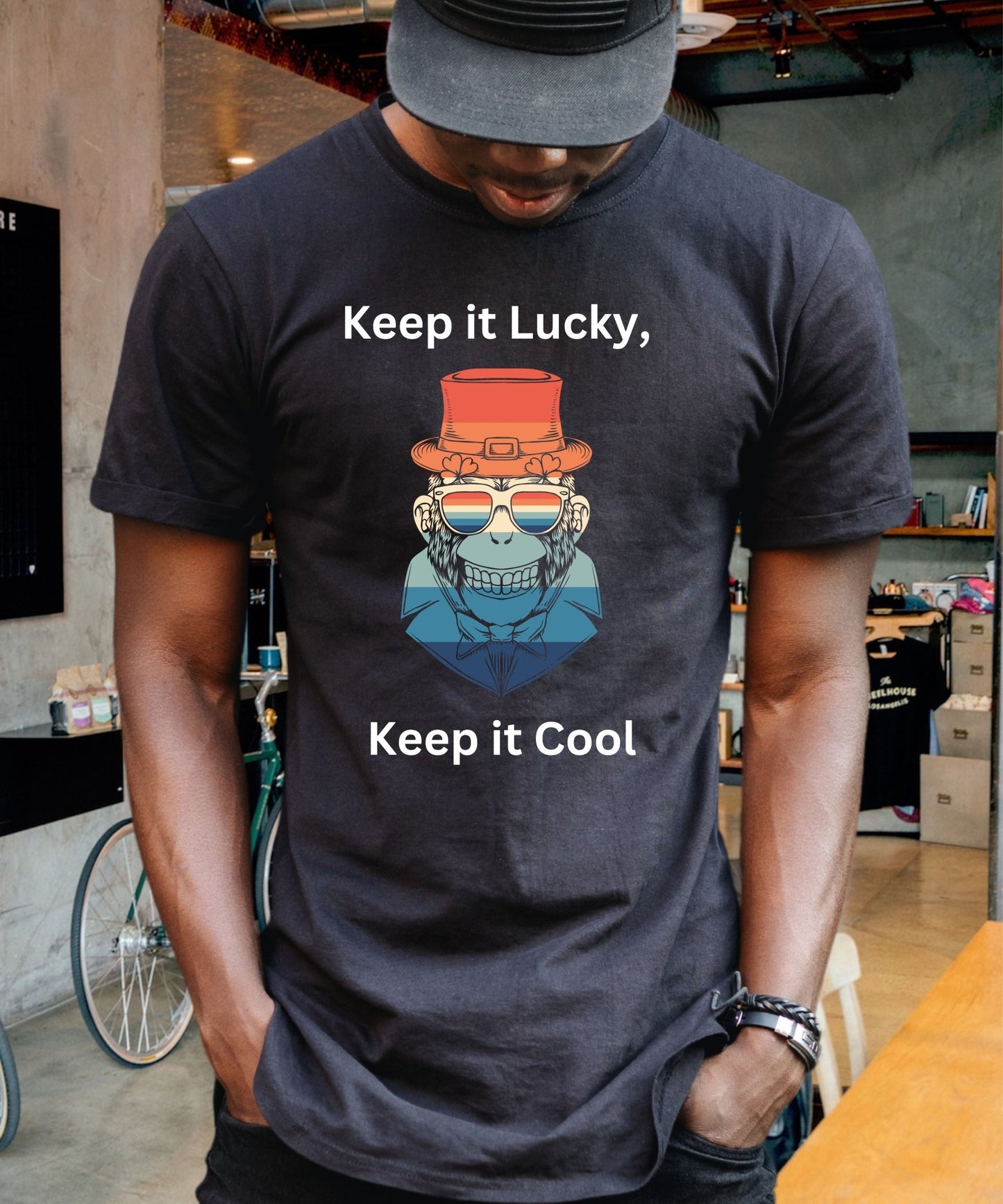 Keep it Lucky, Keep it Cool Unisex Crewneck Tee, Expressions of the Day - Happiness A Click Away