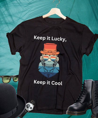 Keep it Lucky, Keep it Cool Unisex Crewneck Tee, Expressions of the Day - Happiness A Click Away