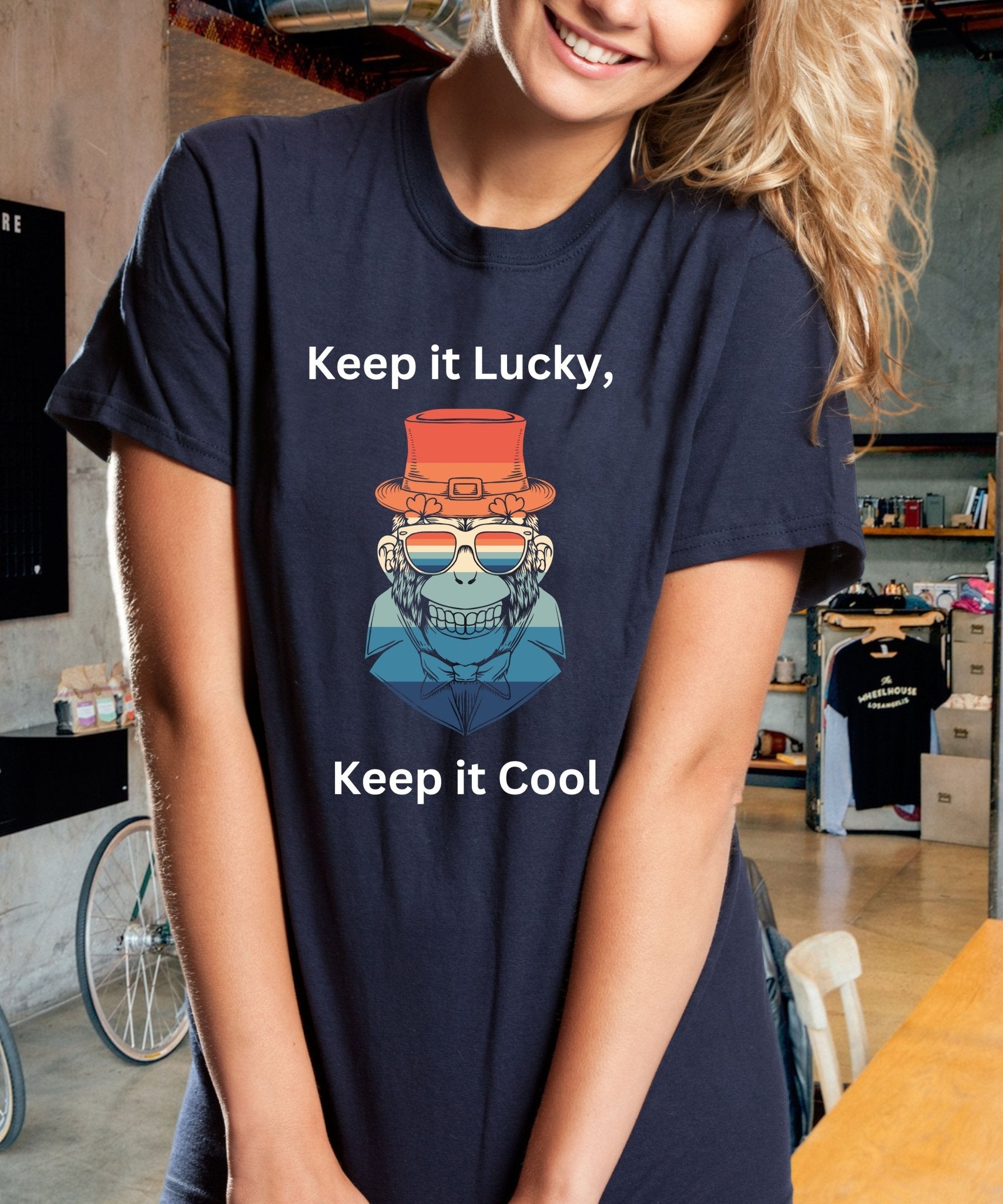 Keep it Lucky, Keep it Cool Unisex Crewneck Tee, Expressions of the Day - Happiness A Click Away