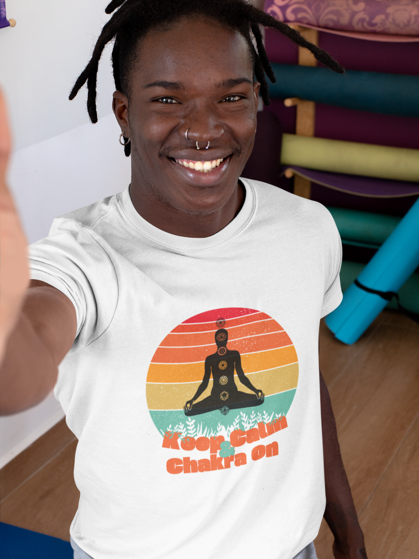 Keep Calm and Chakra On -Unisex Crewneck T-shirt