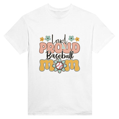 Loud & Proud Baseball Mom Unisex Crewneck T-shirt - Happiness A Click Away