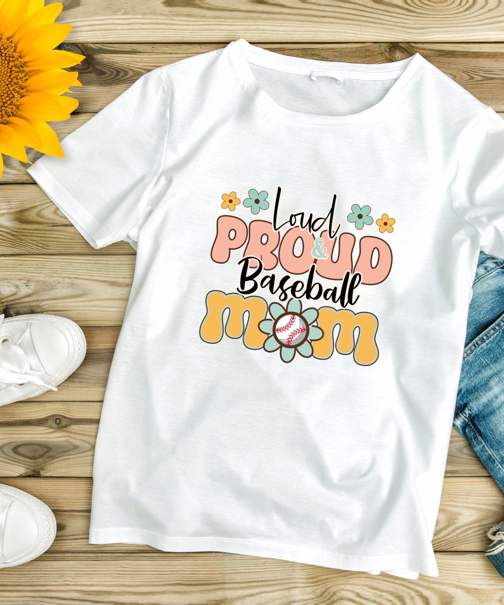 Loud & Proud Baseball Mom Unisex Crewneck T-shirt - Happiness A Click Away