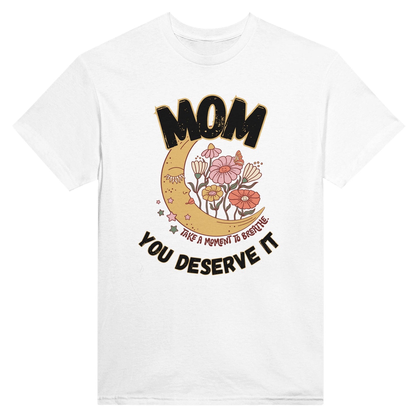 Mom, Take a Moment to Breathe Unisex Crewneck T-shirt - Happiness A Click Away