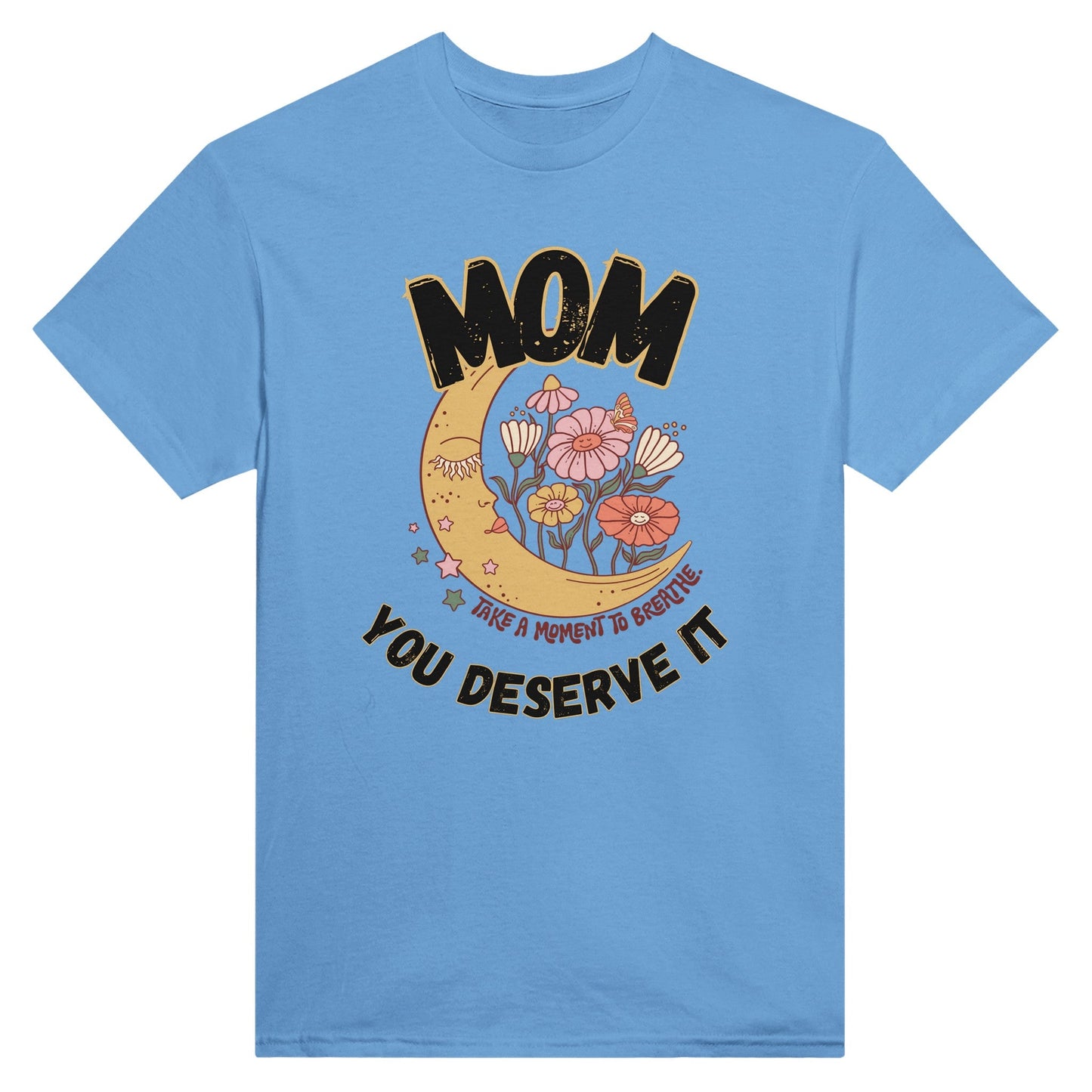 Mom, Take a Moment to Breathe Unisex Crewneck T-shirt - Happiness A Click Away