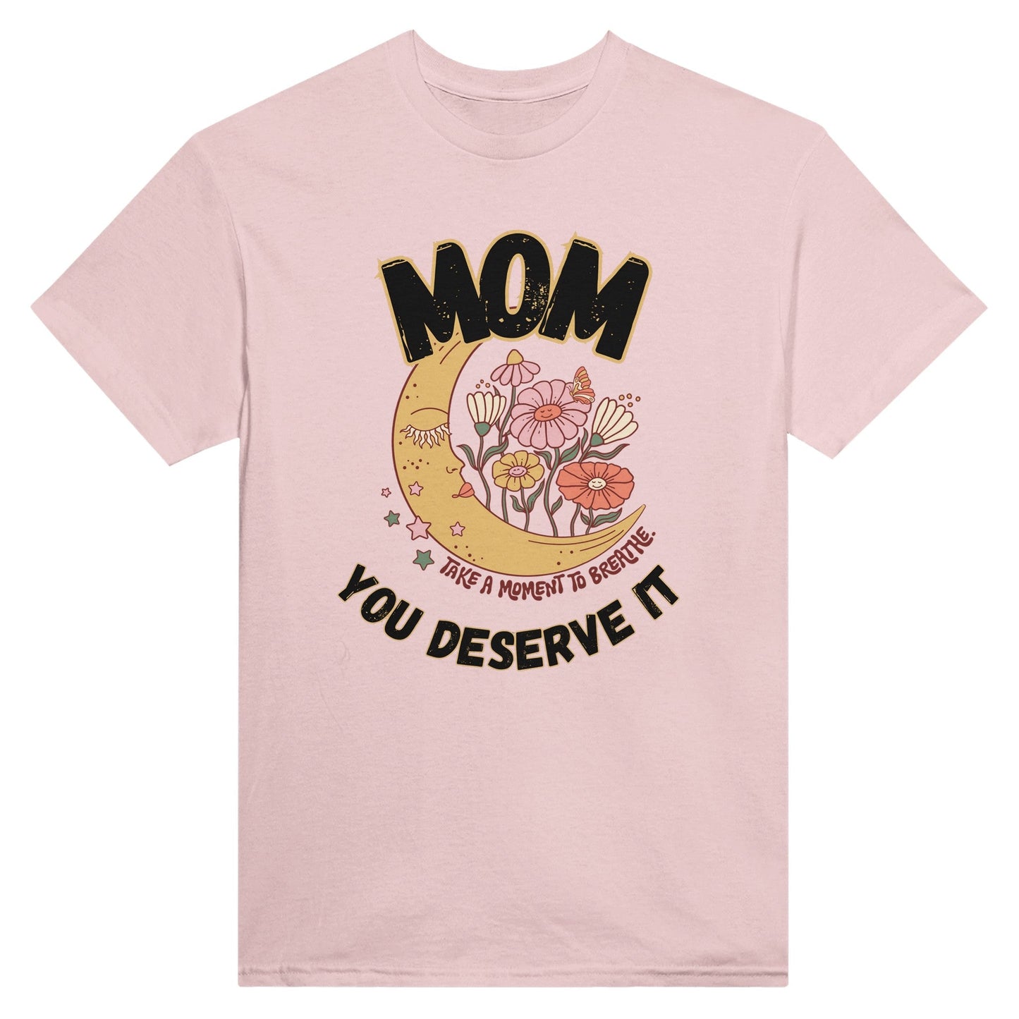 Mom, Take a Moment to Breathe Unisex Crewneck T-shirt - Happiness A Click Away